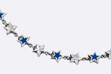 TwoJeys Enameled Stars Necklace Silver