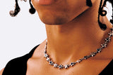 TwoJeys Enameled Stars Necklace Silver