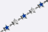 TwoJeys Enameled Stars Bracelet Silver