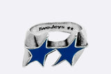 TwoJeys Icon Enameled Single Ring Silver