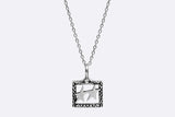 TwoJeys Square Icon Necklace Silver