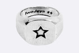 TwoJeys Star Signet Silver