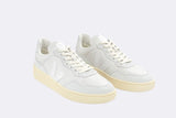 Veja V-90 Leather O.T. Gravel - White