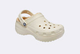 Crocs Wmns Classic Platform Lined Clog W Bone